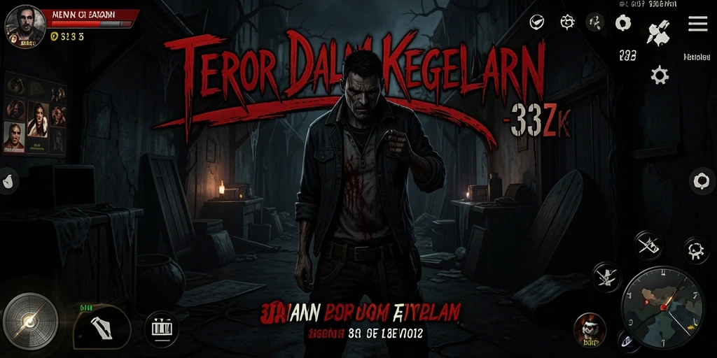 Screenshot gameplay 33ZK menampilkan suasana mencekam penuh ketegangan.