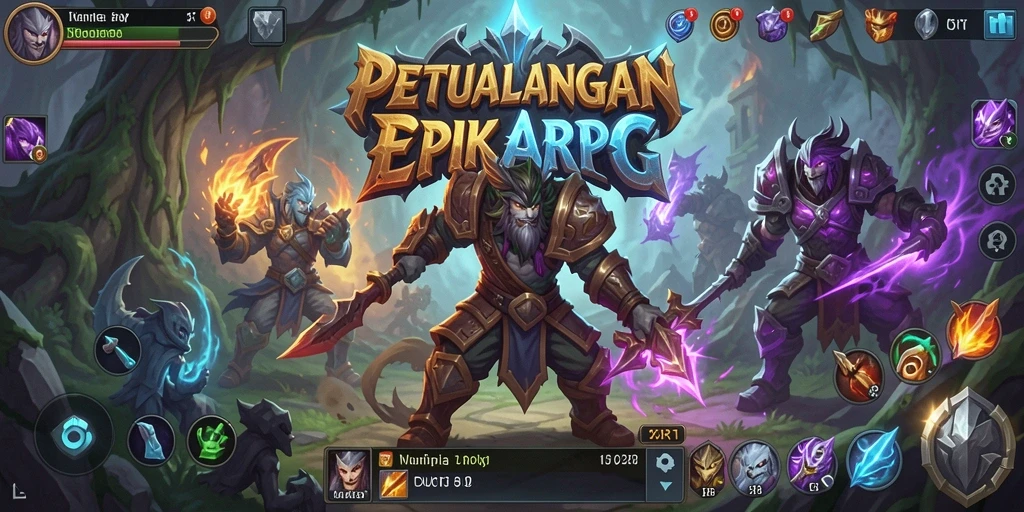 Screenshot 5RT menampilkan aksi pertempuran dalam gameplay ARPG.