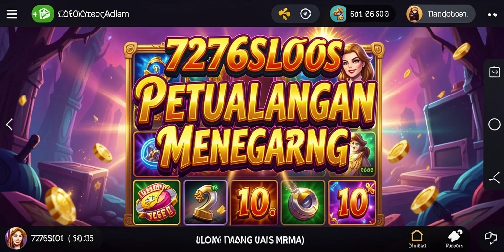 Tampilan gameplay mendebarkan di 7276SLOTS dengan petualangan seru.