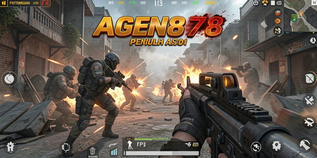 Tangkapan layar gameplay menampilkan duel intens dalam AGEN878.