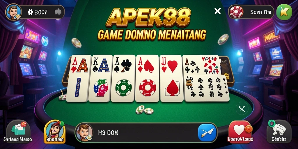 Screenshot menunjukkan gameplay seru APEK88 dalam permainan Domino.