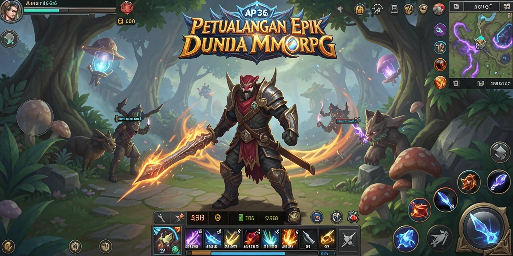 Gameplay menakjubkan di dunia fantasi MMORPG.