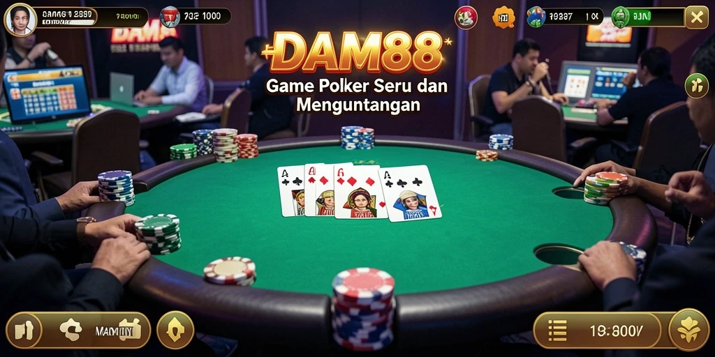 Gameplay menarik dari DAM88 yang menampilkan aksi poker seru.