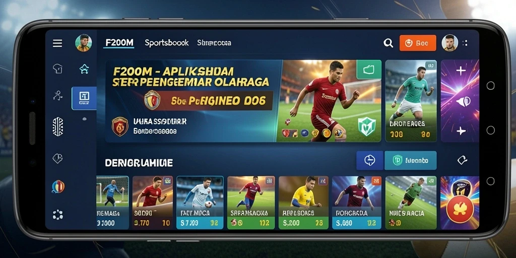 Tampilan gameplay menarik dari aplikasi Sportsbook F200M.