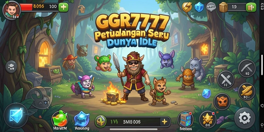 Tampilan gameplay Idle GGR7777 yang mengasyikkan.