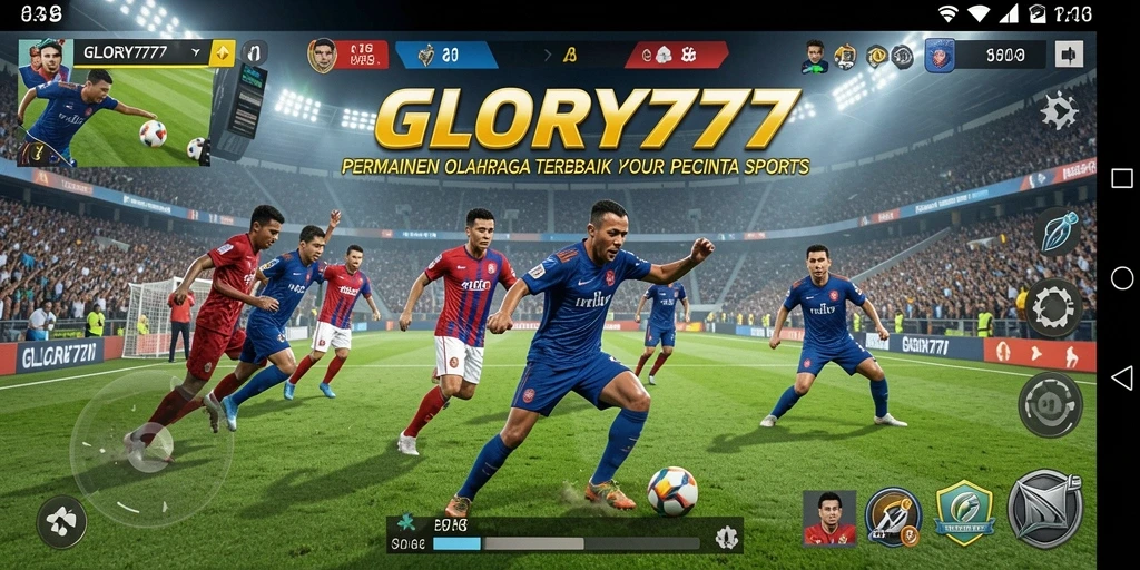 Screenshot utama GLORY777 menampilkan aksi mendebarkan dari permainan olahraga.