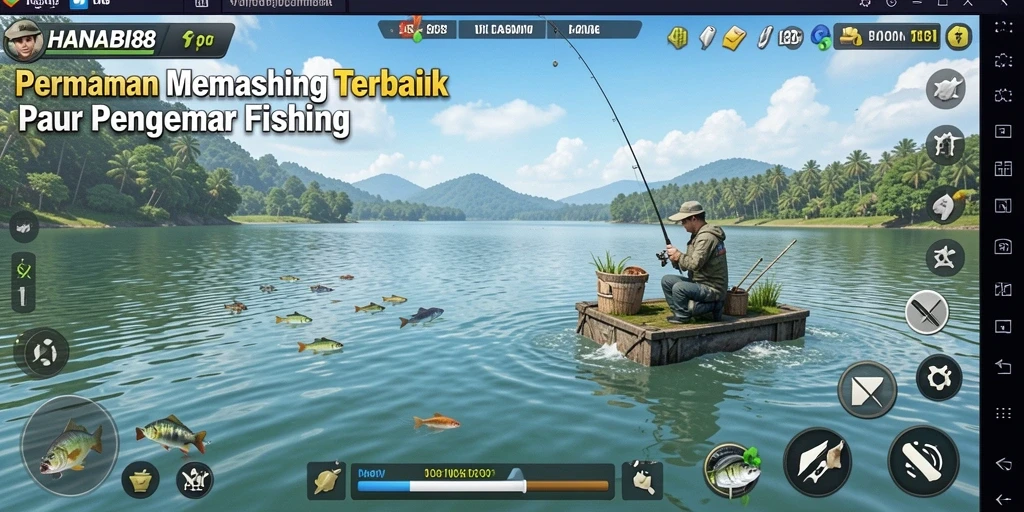 Screenshot utama HANABI88 menampilkan aksi memancing yang seru dan grafis yang menawan.