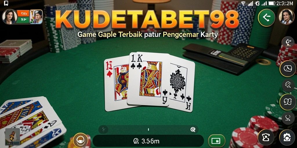 Tampilan screenshot game KUDETABET98 yang menunjukkan permainan Gaple yang mengasyikkan.
