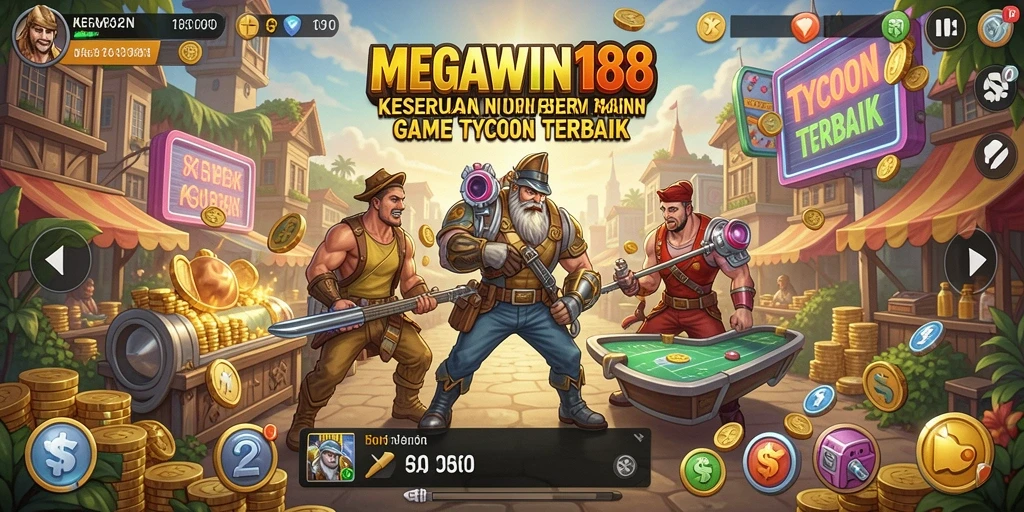 Tampilan gameplay MEGAWIN188 yang menarik dan seru dalam membangun bisnis.