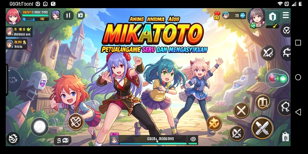 Tampilkan gameplay MIKATOTO yang mengasyikkan dengan karakter anime.