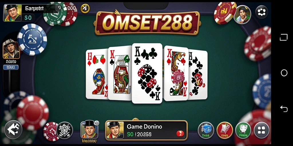 Screenshot gameplay Domino OMSET288 yang menarik dan mengasyikkan.