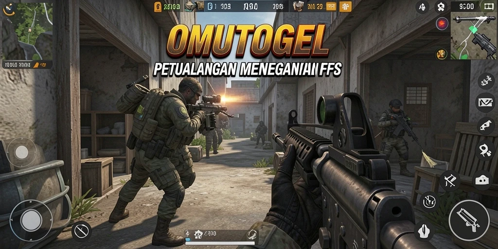 Tampilan gameplay seru di OMUTOGEL dengan aksi tembak-menembak.
