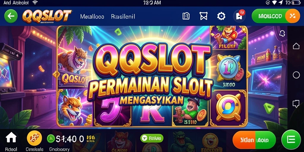 Menampilkan gameplay menarik di QQSLOT dengan berbagai tema dan fitur.
