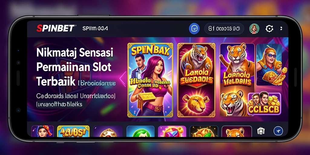 Tampilan gameplay SPINBET yang menarik dan penuh warna.