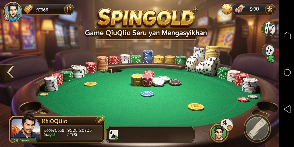 Screenshot gameplay SPINGOLD yang menampilkan aksi QiuQiu yang seru.
