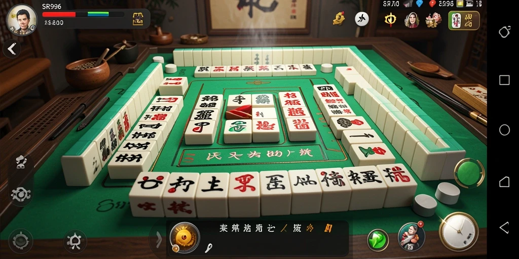 Tampilan gameplay menarik dari SR996 yang penuh tantangan Mahjong.